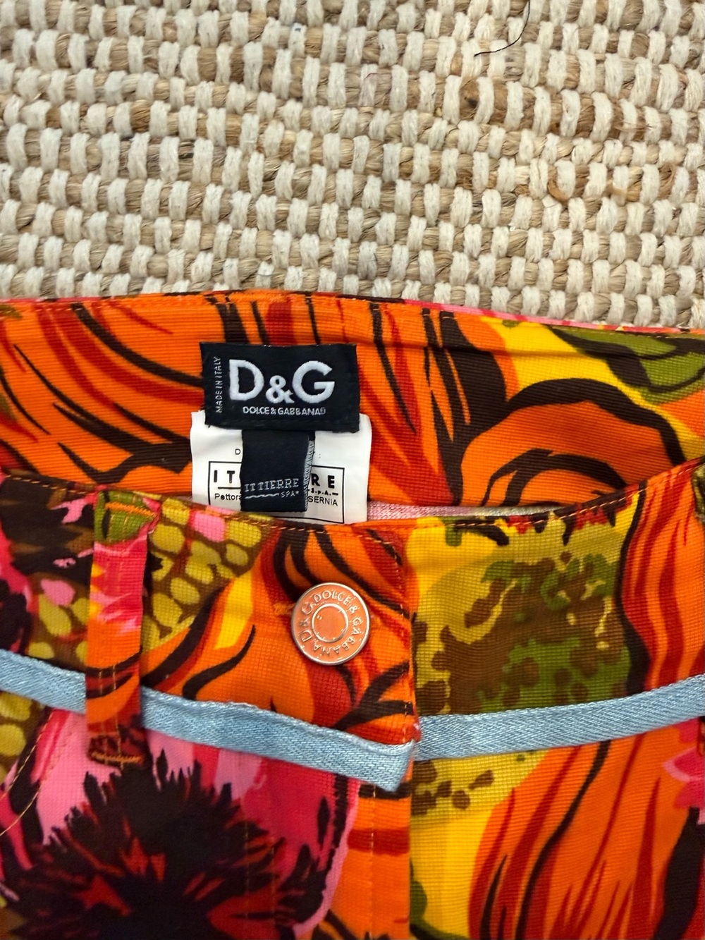 🍊 ARCHIVAL D&G Dolce & Gabbana Psychedelic Tropical Print Trousers - Picture 4 of 10
